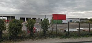 Batîment de la nouvelle agence Loxam en Construction (vue depuis la rue de l'Ormeteau à Saran)